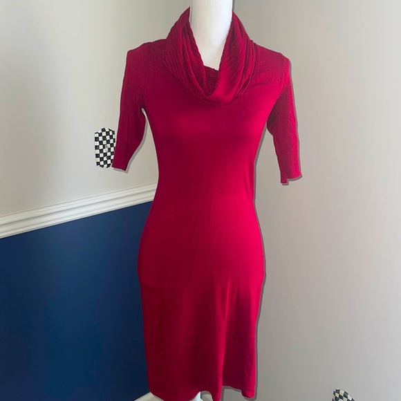 Express Body-con Red Sweater Mini Dress- Small - Picture 1 of 5